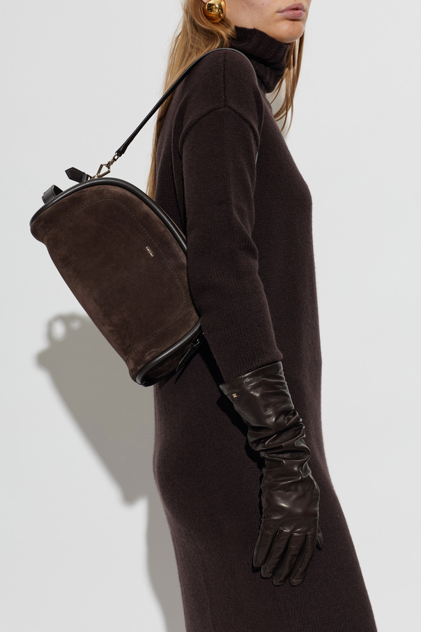 Max Mara Suede logo bag