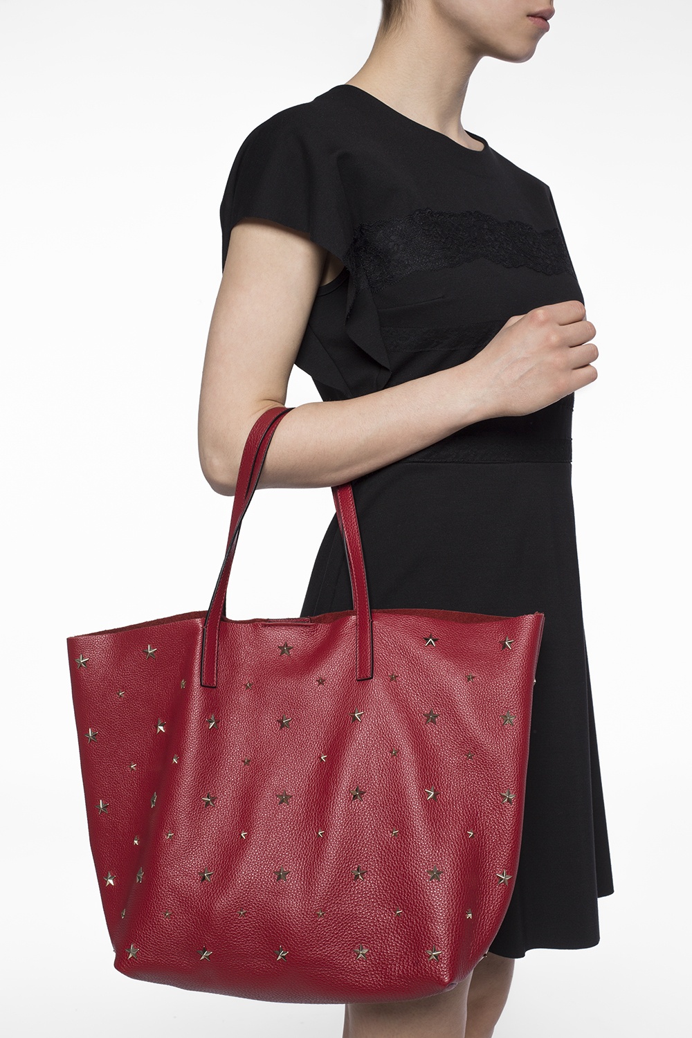 hvordan man bruger Leia Gør alt med min kraft Red Valentino Leather shopper bag | Women's Bags | Vitkac