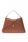 polished-finish shoulder love bag Brown