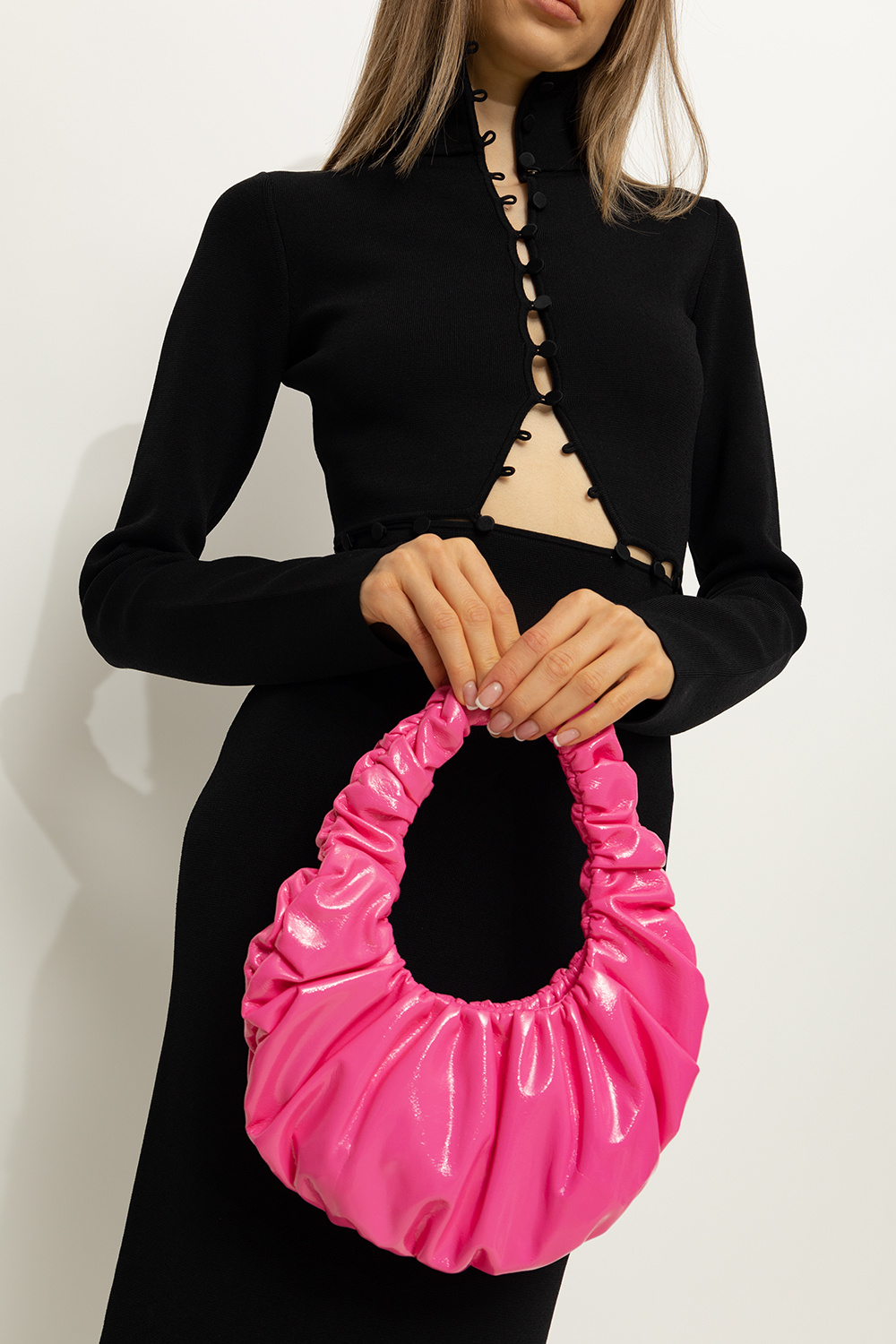 Nanushka ‘Anja Mini’ glossy handbag