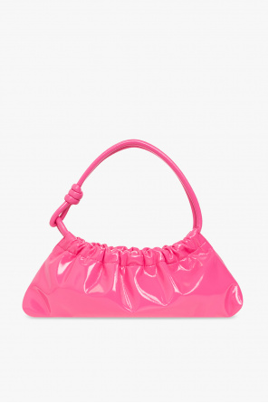 Nanushka ‘Valerie’ glossy shoulder Woven bag
