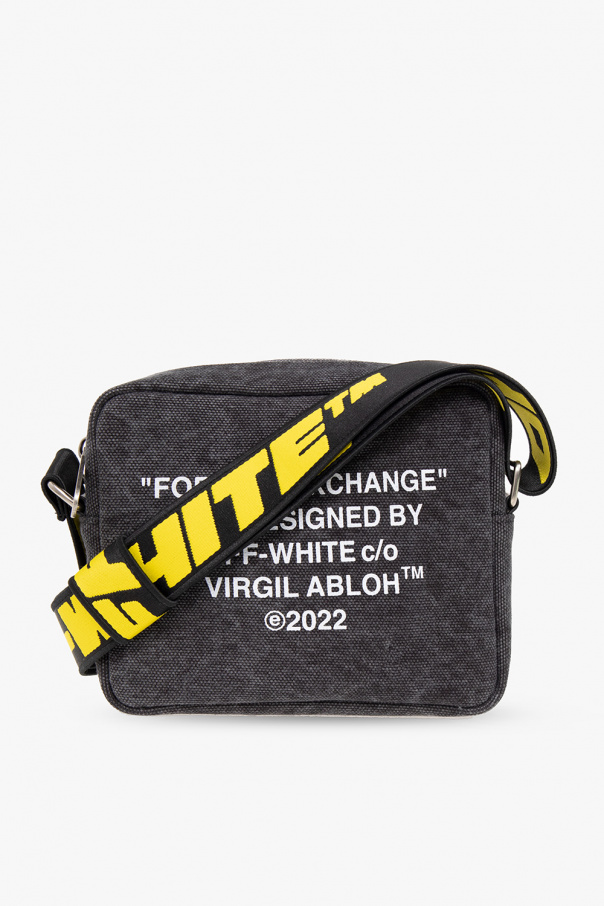 Off-White Nylon Cross Body Bag With Mix N Match Ad Ons