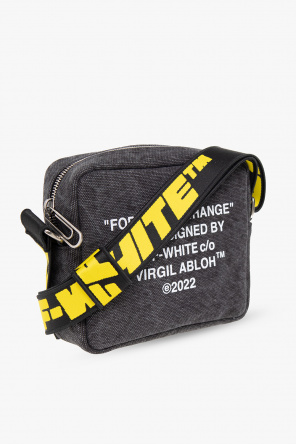 Off-White Nylon Cross Body Bag With Mix N Match Ad Ons