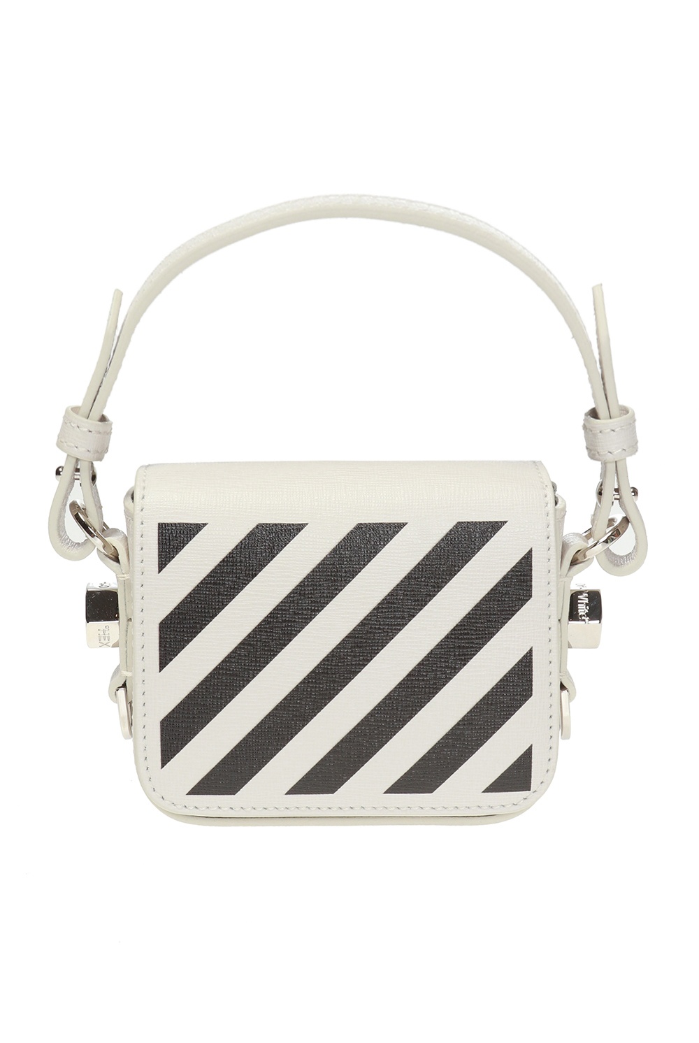 off white striped shoulder bag