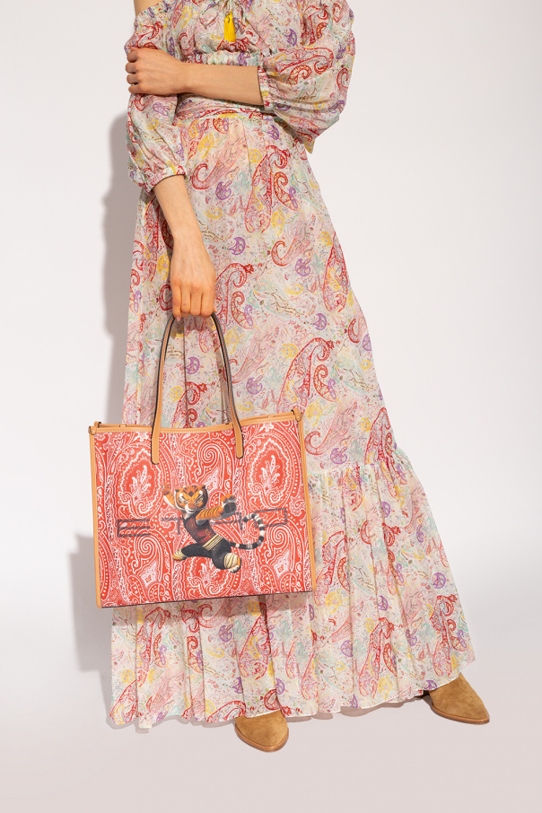 Etro Manu Atelier Cylinder logo shoulder bag