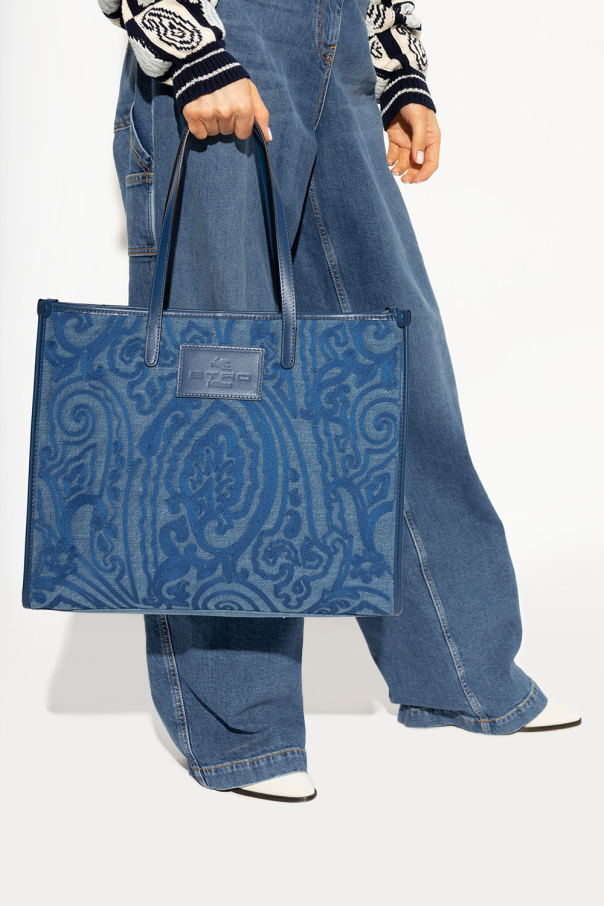 Etro Embroidered shopper bag