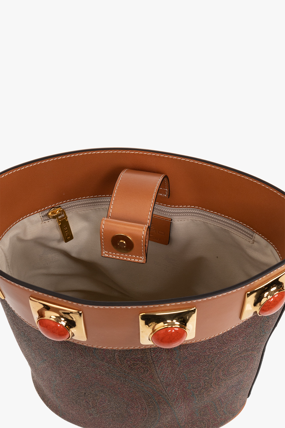 Etro Bucket karl bag ‘Crown Me’ collection