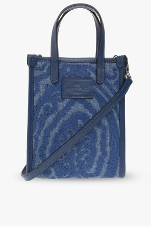 NWT STAUD Blue Majorca Toile Mini Shirley Bag Size OS $250