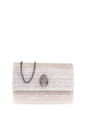 Clutch bag with shimmering crystals