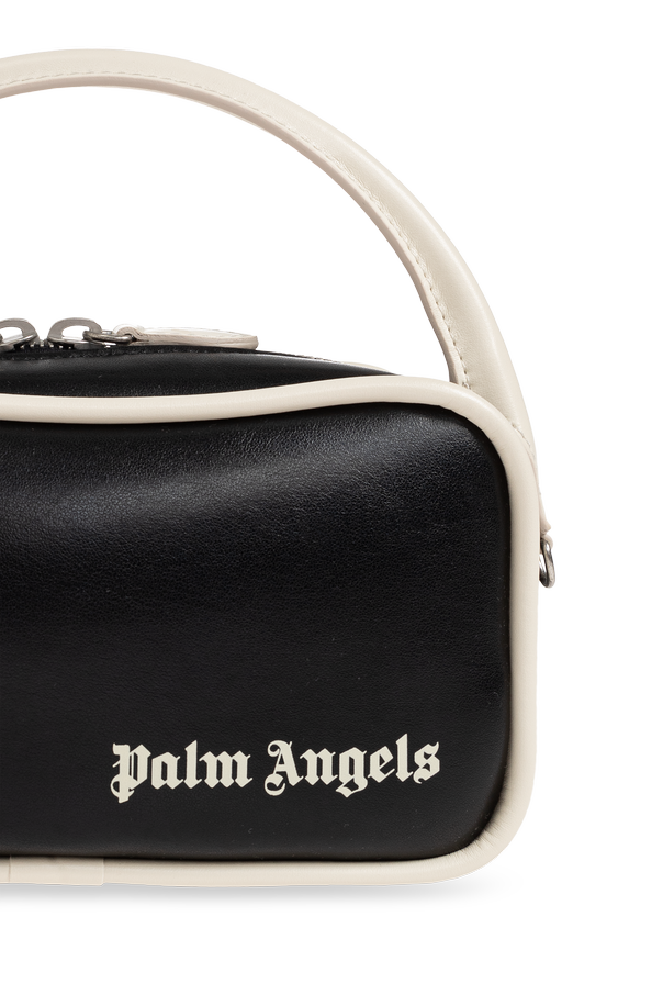 Palm Angels Mala de couro com logótipo