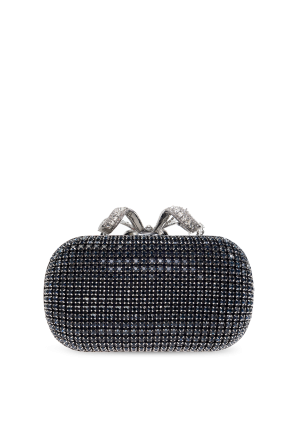 Self-Portrait Clutch bag with shimmering crystals