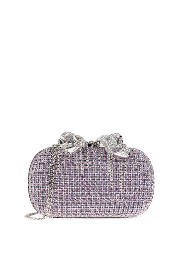Clutch bag with shimmering crystals od Self-Portrait