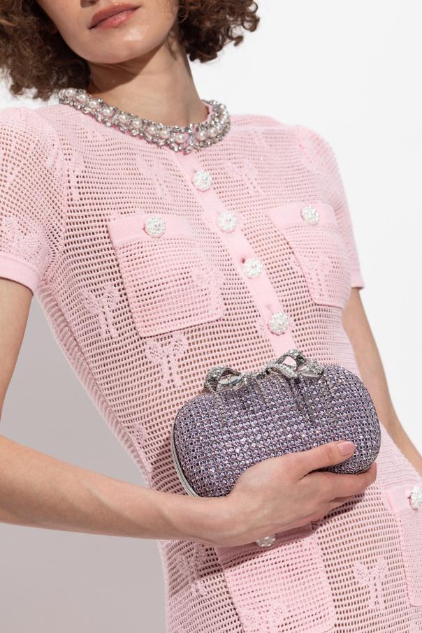 Self-Portrait Clutch con cristales brillantes