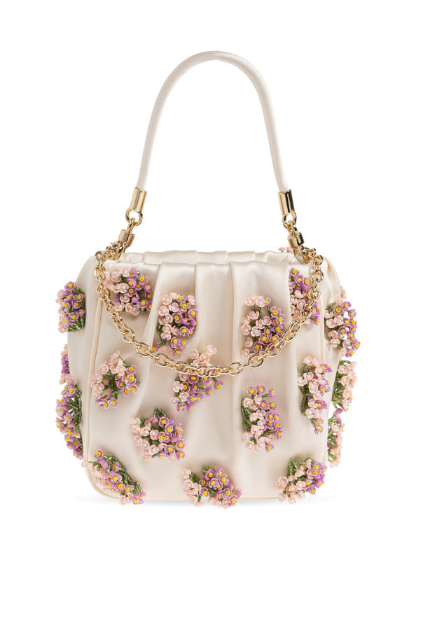 Satin bag with appliqués od Self-Portrait