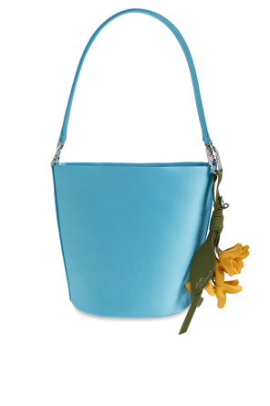 Satin bag with keychain