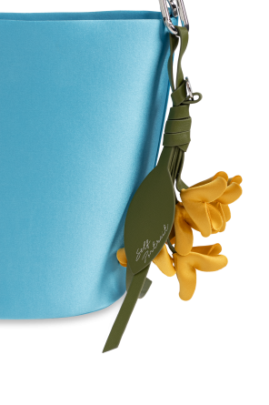 Self-Portrait Satin bag with keychain