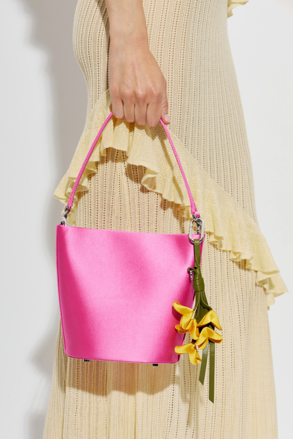 Self-Portrait Satin bag with keychain