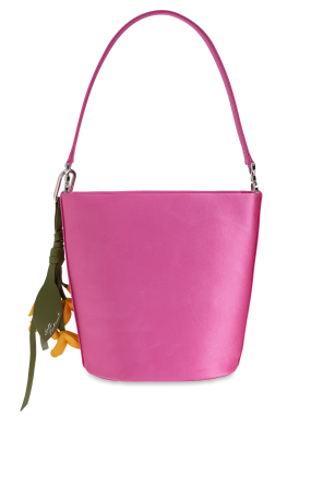 Self-Portrait Satin bag with keychain