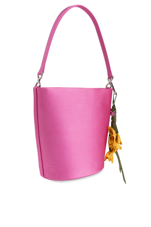 Self-Portrait Satin bag with keychain