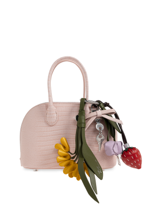 Bolso de cuero con llavero