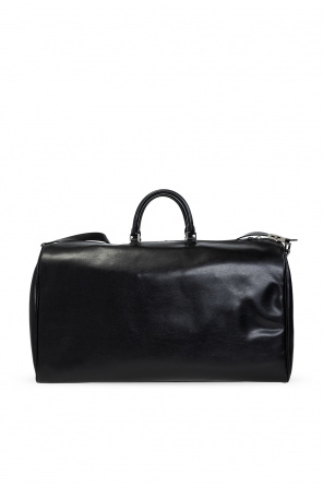 Palm Angels Leather duffel bag with logo