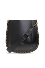 crossbody bag with traingle lock in stone