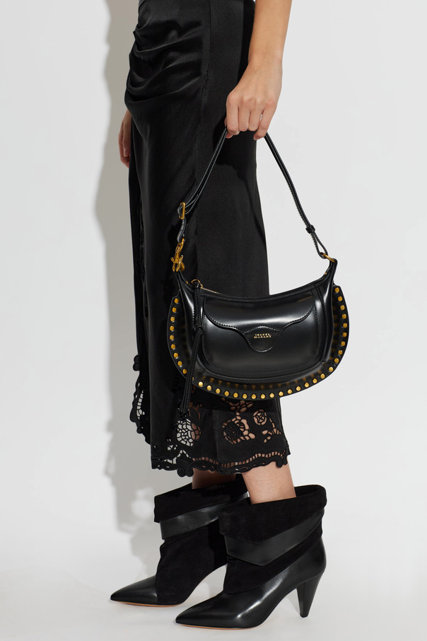 Isabel Marant Mala "Moon" de ombro em pele preta Isabel Marant