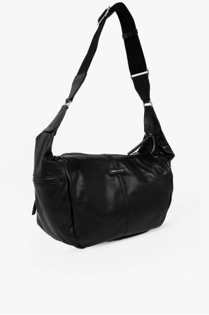 Furla 3 tone: white front, black rear, suede sides tote handbag