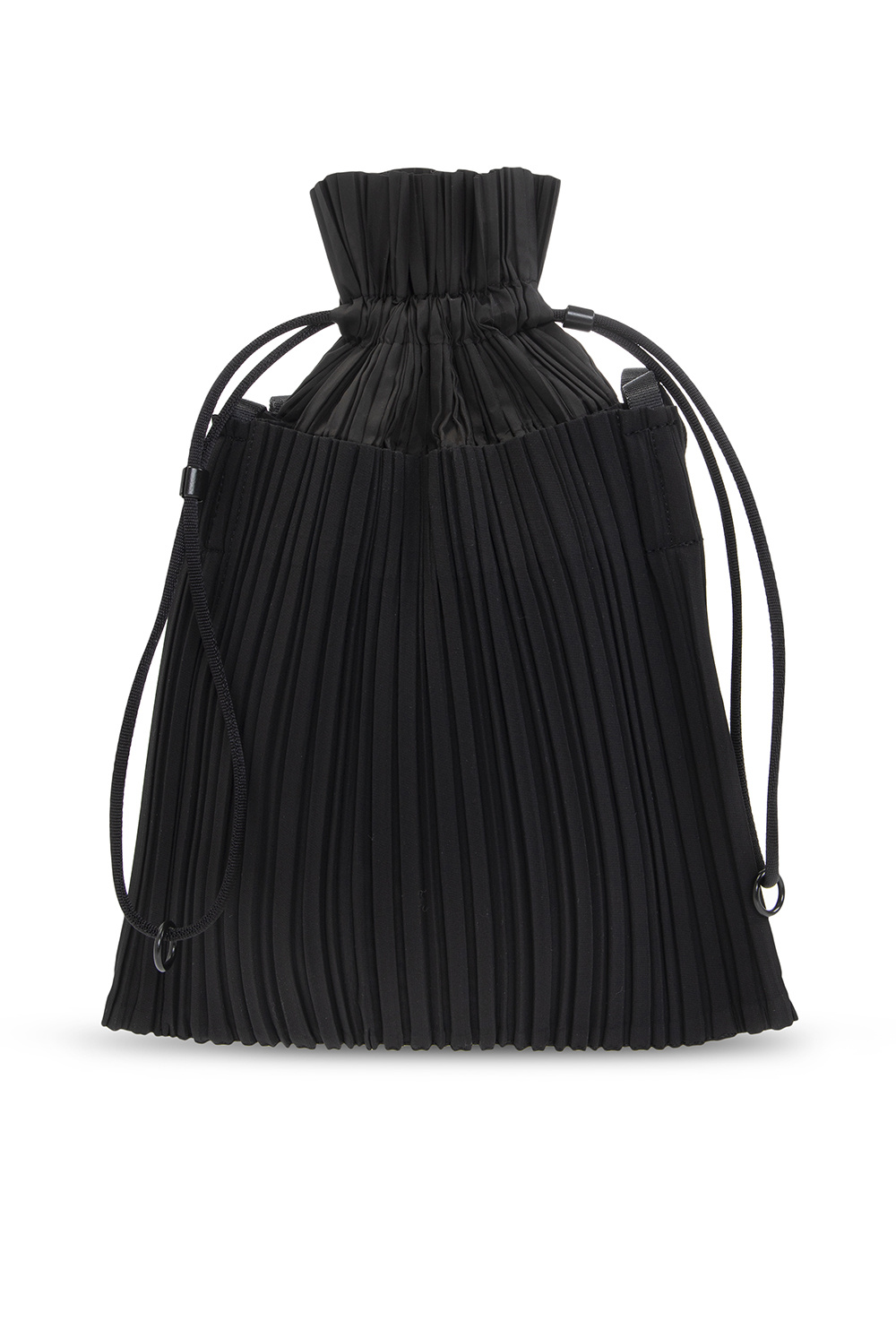 Issey Miyake Black Drawstring Pleats Bag