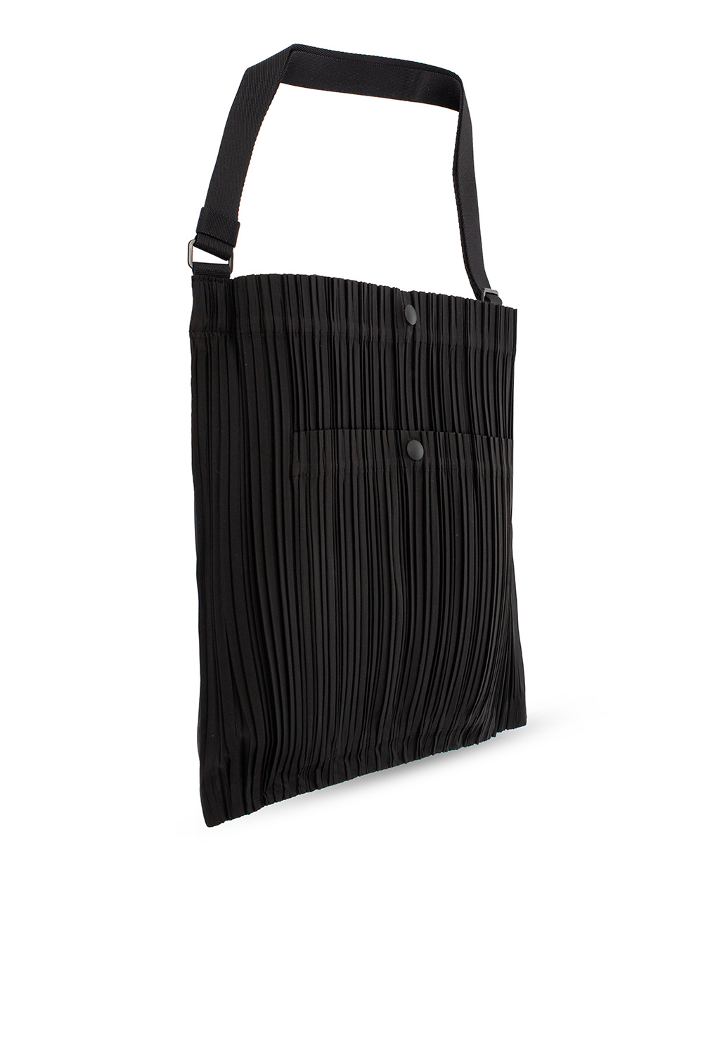 Pleats Please Issey Miyake Black Small Square Pleats Shoulder Bag for Women