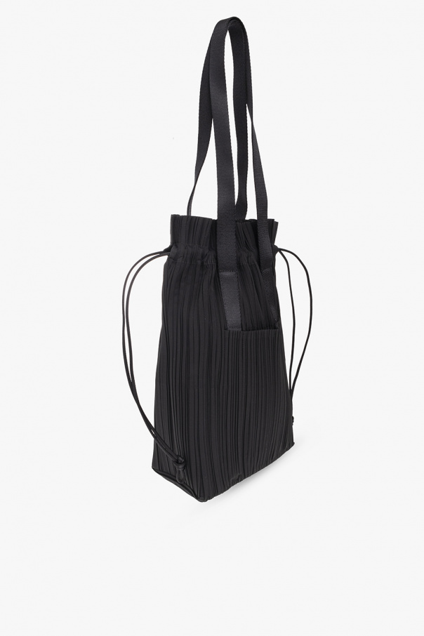 Pleats Please Issey Miyake Black Small Square Pleats Shoulder Bag Pleats  Please Issey Miyake
