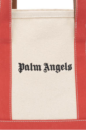 Palm Angels Shopper bag Cognac with logo