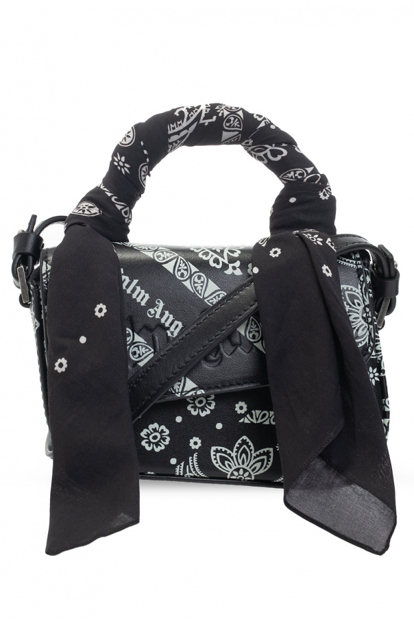 Palm Angels ganni printed leather trimmed tote