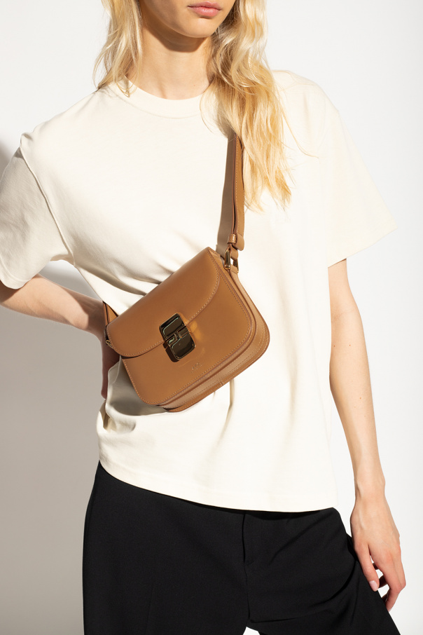 A.P.C. Grace Baguette leather shoulder bag - Neutrals