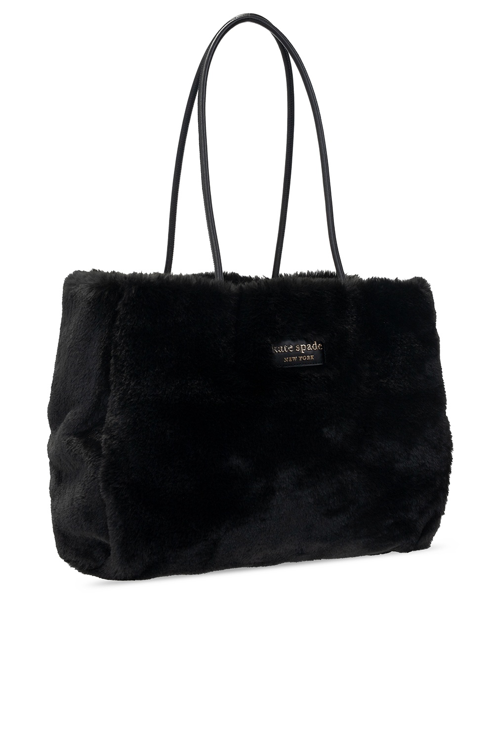 Kate Spade Everything Faux-fur Large Tote In Black