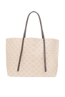 Pollini Woman's Glitter Beige Clutch Bag With Logo