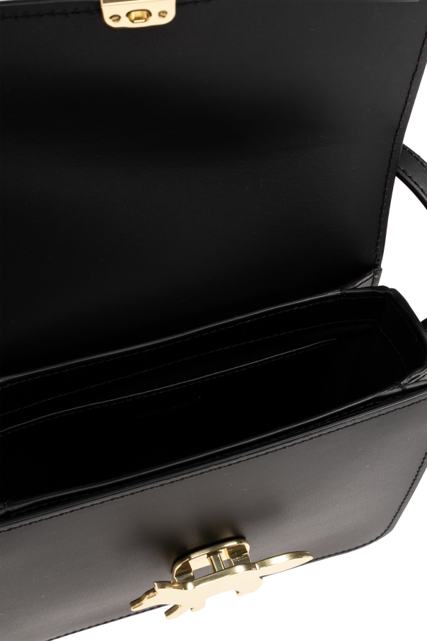 Maison Kitsuné Leather shoulder bag with logo