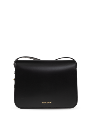 Maison Kitsuné Leather shoulder bag with logo