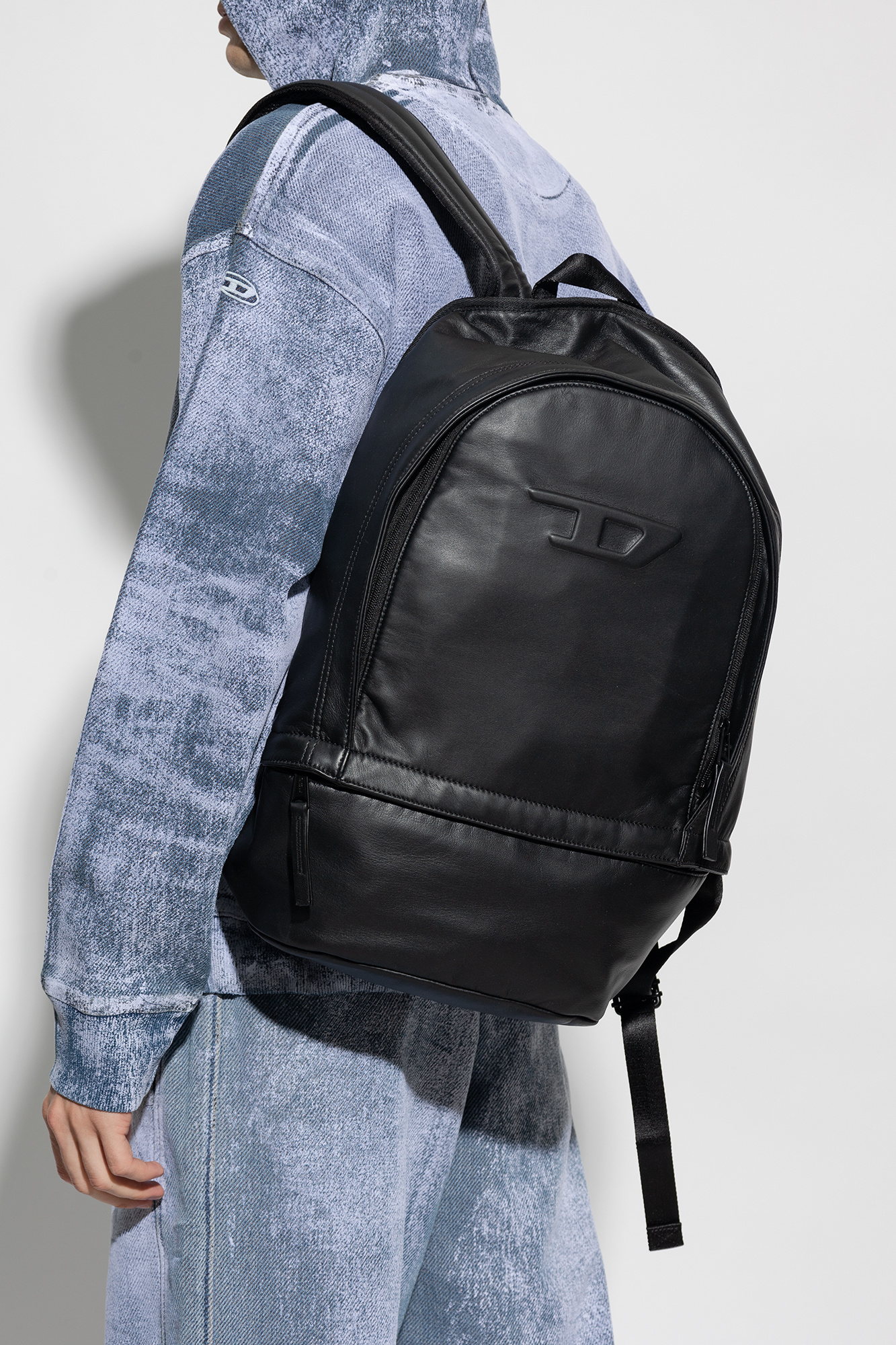 Diesel ‘RAVE’ leather Sequin backpack