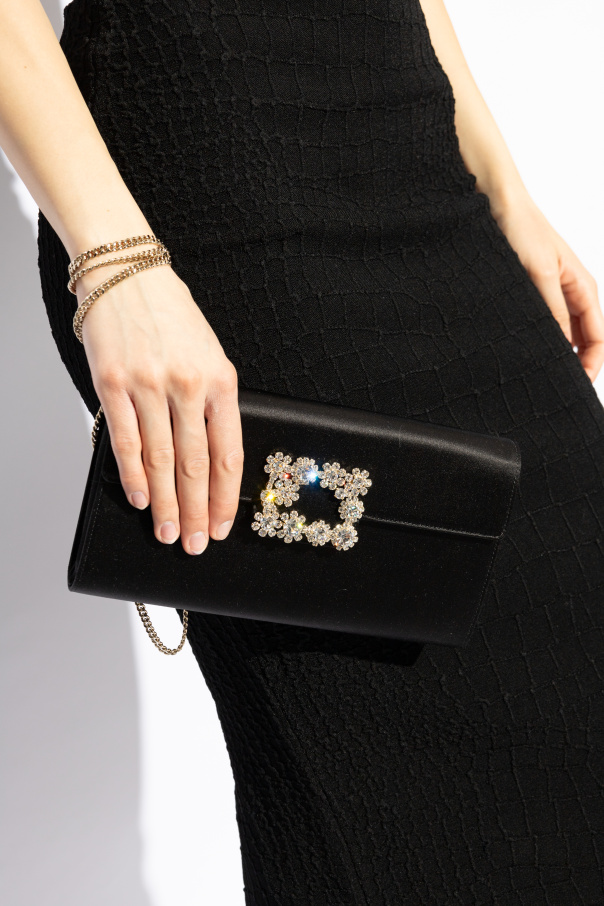 Roger Vivier Cartera de satén ‘Efflorescence‘