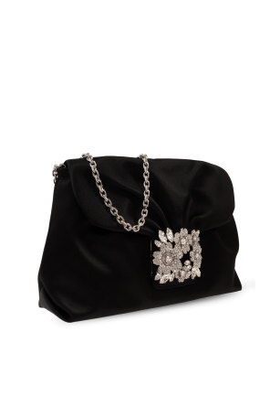 Roger Vivier Clutch de satén ‘Efflorescence Mini’