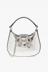 Pearl top-handle clutch bag Title White