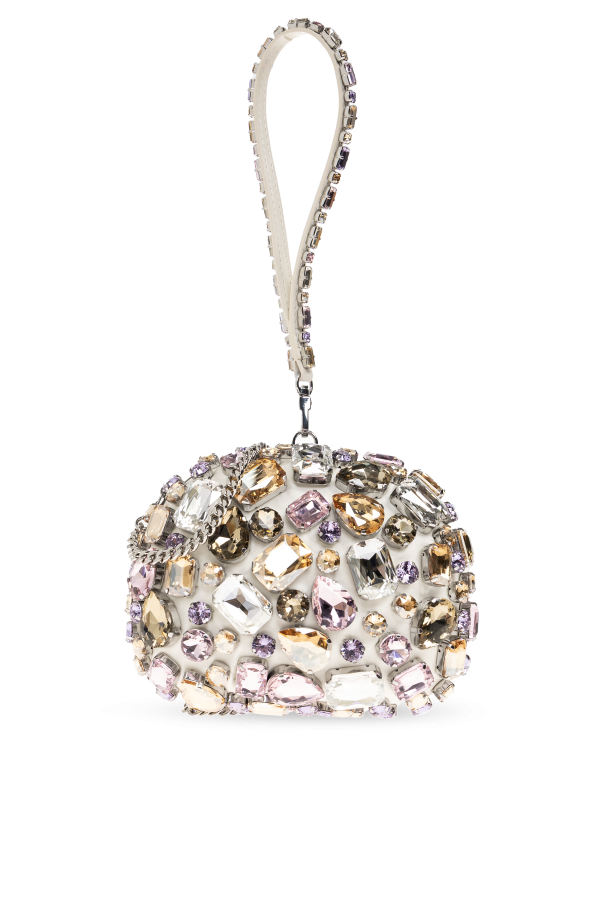 Clutch bag with shimmering crystals od Self-Portrait