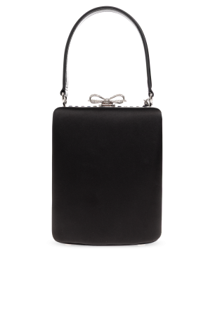 Self-Portrait Clutch bag with shimmering crystals