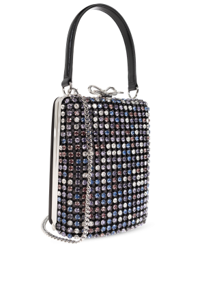 Self-Portrait Clutch bag with shimmering crystals