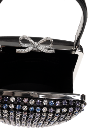 Self-Portrait Clutch bag with shimmering crystals