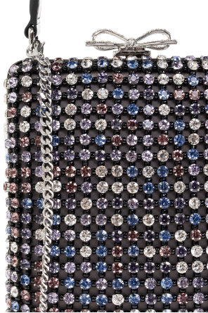 Self-Portrait Clutch bag with shimmering crystals