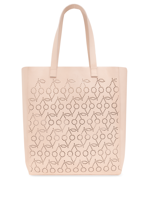 Skórzana torba ‘brune’ typu ‘shopper’ od Bonpoint 
