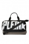 Philipp Plein BLACK 'Plein star' Logo duffel bag