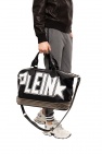 Philipp Plein BLACK 'Plein star' Logo duffel bag